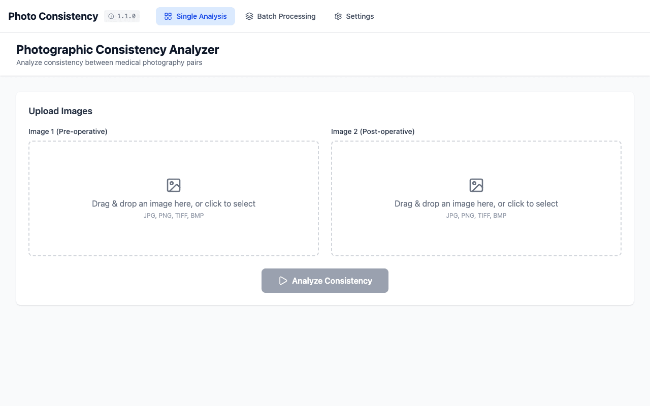 Photographic Consistency Analyzer screenshot